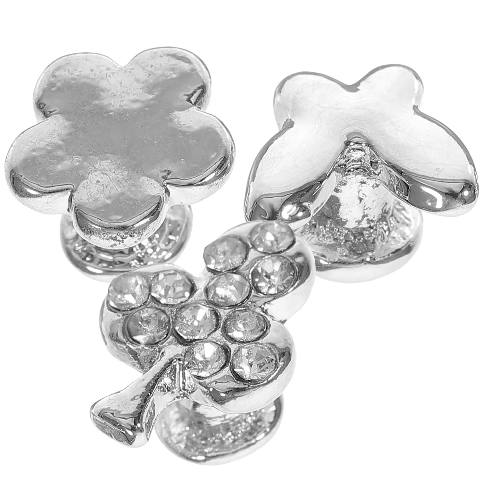 Set di 3 Charm per Cinturini di Orologi in Lega di Zinco, Mini Rivetti Decorativi Adorabili in Tono Argento, Idea Regalo Personalizzata per Amici