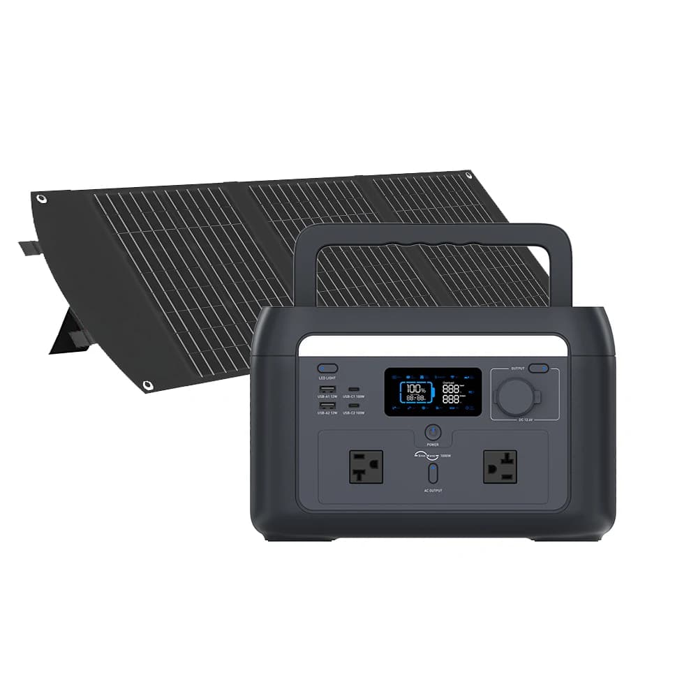 Disponibile Generatore solare portatile da 1000 W con batteria al litio Lifepo4 da 1000 W per uso domestico e esterno con pannelli solari da 200 W