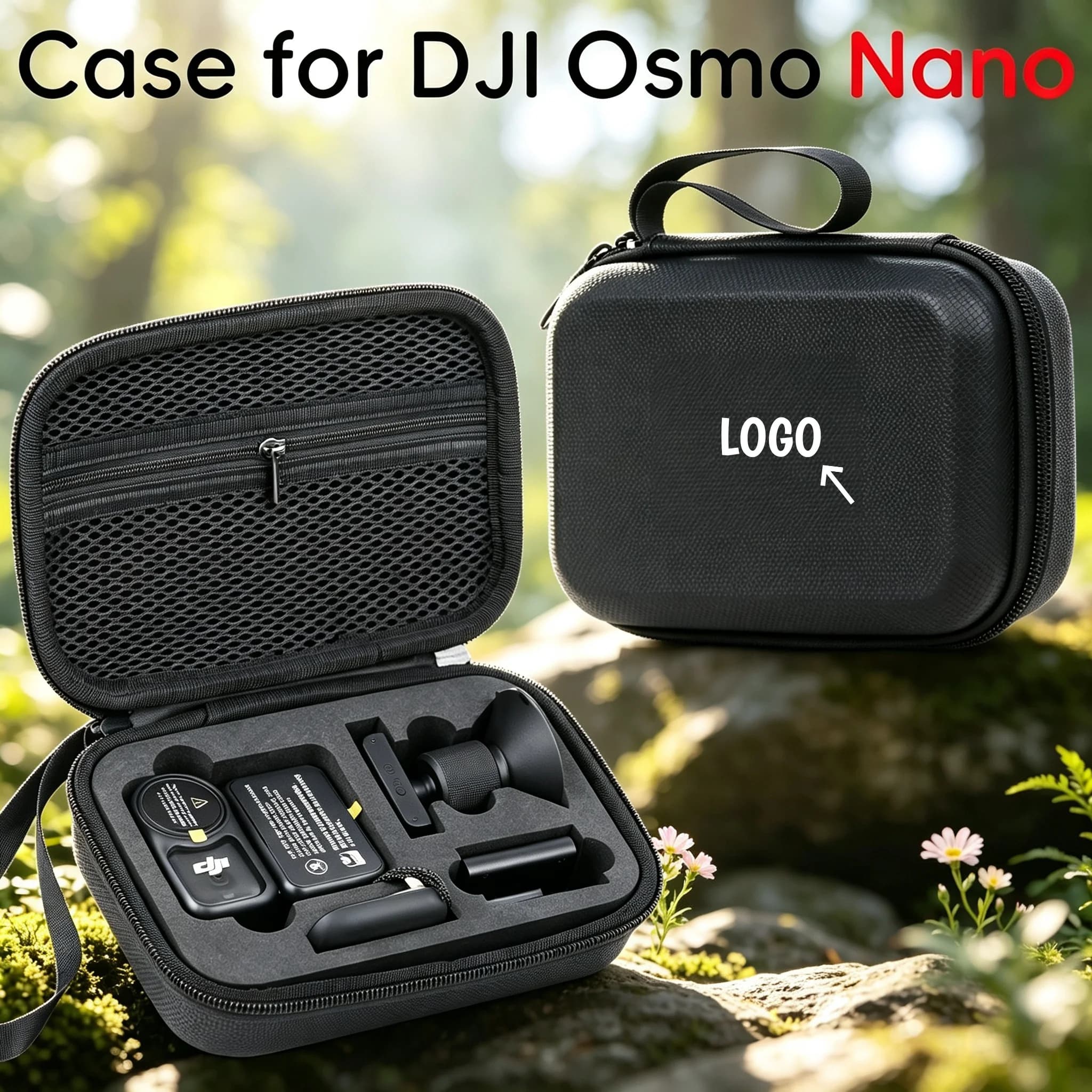 Borsa Portatile Mini per DJI OSMO Nano/Action 2 3 4 5 6/Insta360 Go Ultra, Custodia per Fotocamera Resistente agli Schizzi e Antiurto