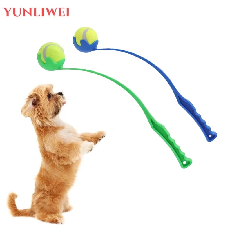 Lanciatore di Palline per Cani, Giocattolo Manuale per Lanciare Palline da Tennis, Strumento Interattivo per Addestramento all'Aperto, Accessori per Animali Domestici con Manico Lungo