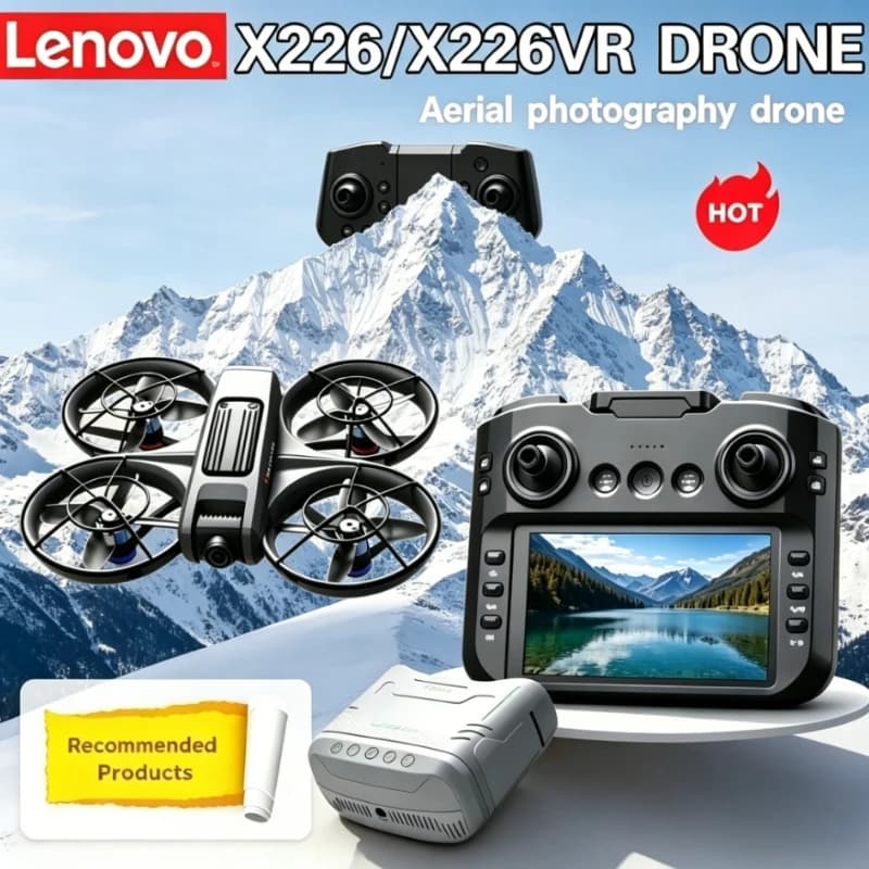 Drone Lenovo X226/X226VR 8K Professionale, Elicottero Telecomandato, Aereo RC con Schermo, Quadricottero, Giocattolo Regalo per Bambini