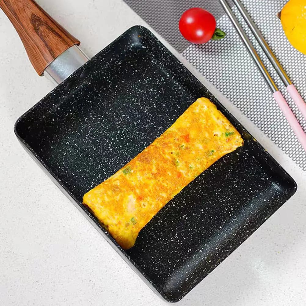 Padella Antiaderente Quadrata per Tamagoyaki, Omelette, Hamburger, Verdure, Cottura, Grigliate, Campeggio, Barbecue, Cucina