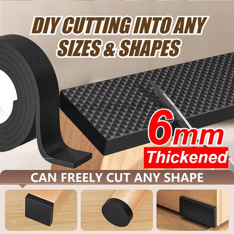 Blanks for Black Chair 1 Roll - Heavy Non-slip Noise Reducers | Wear Resistant Furniture Protectors for Mute Bearings