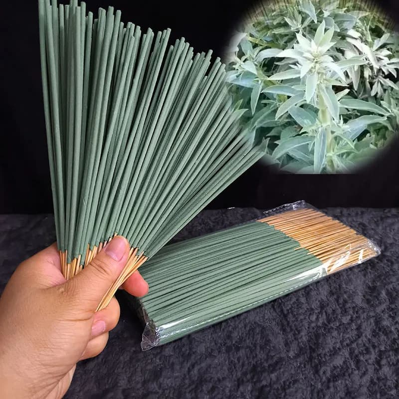 Bulk Sale 22cm/8.66inch White Sage Incense Sticks Clean and Low Powder for Yaga Meditation Hotel Home Bamboo Stick Incense