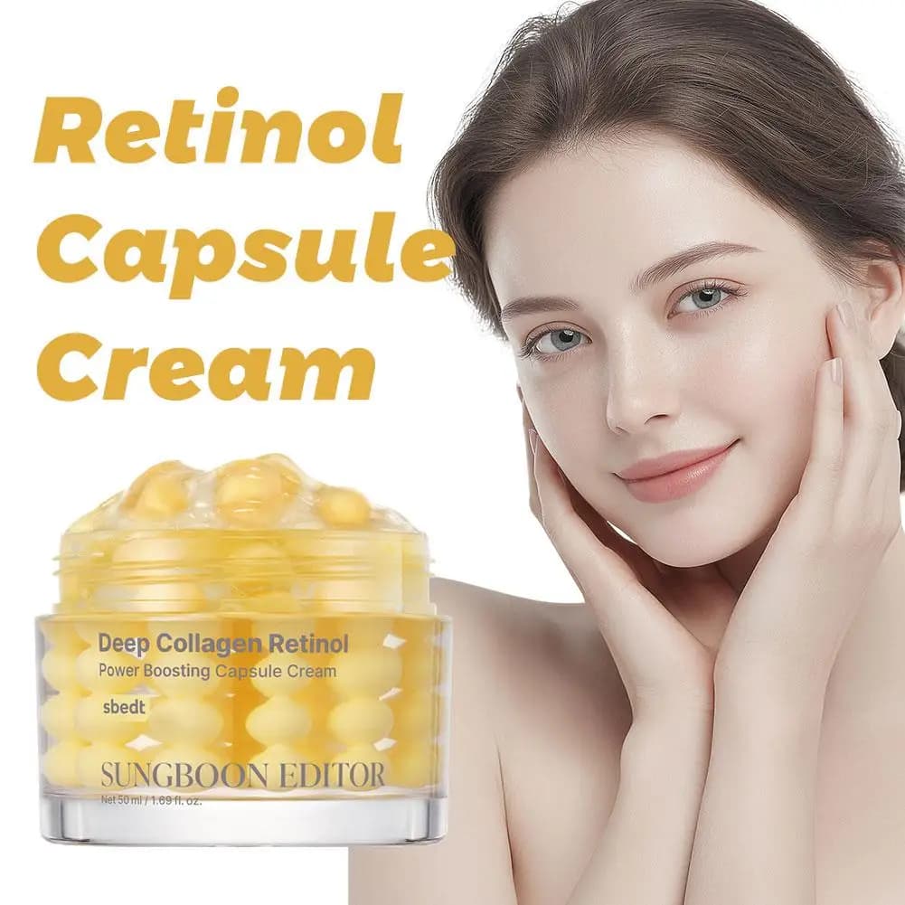 Crema in Capsule al Collagene e Retinolo, Ampolla al Peptide di Seta per Idratazione Profonda e Nutrimento Quotidiano della Pelle del Viso