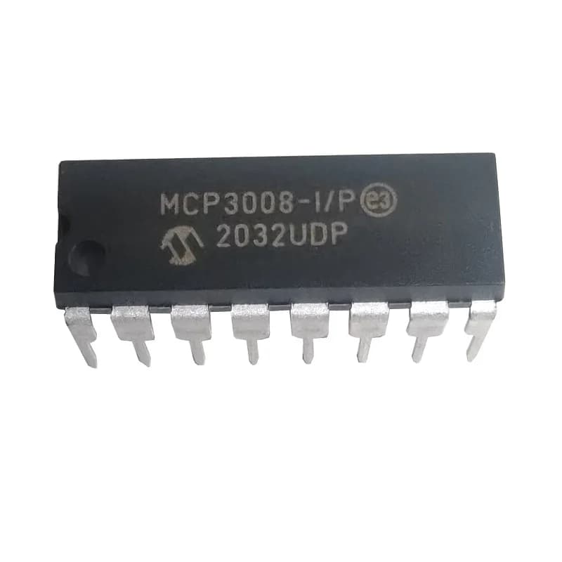 1 piece MCP3008-I/P Mcp3008 ADC with 8 channels and 10 bits with SPI interface for Raspberry Pi
