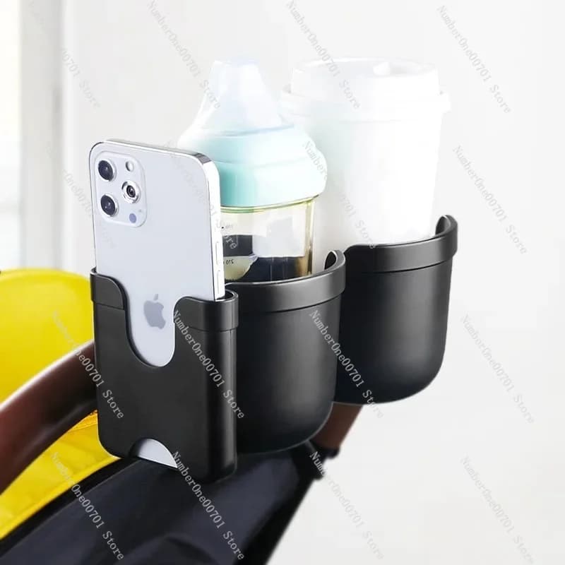 Stroller, Water Cup Holder, Mobile Phone Holder, Two-in-one Stroller, Bottle, Water Bottle, Double Cup Holder, Universal.