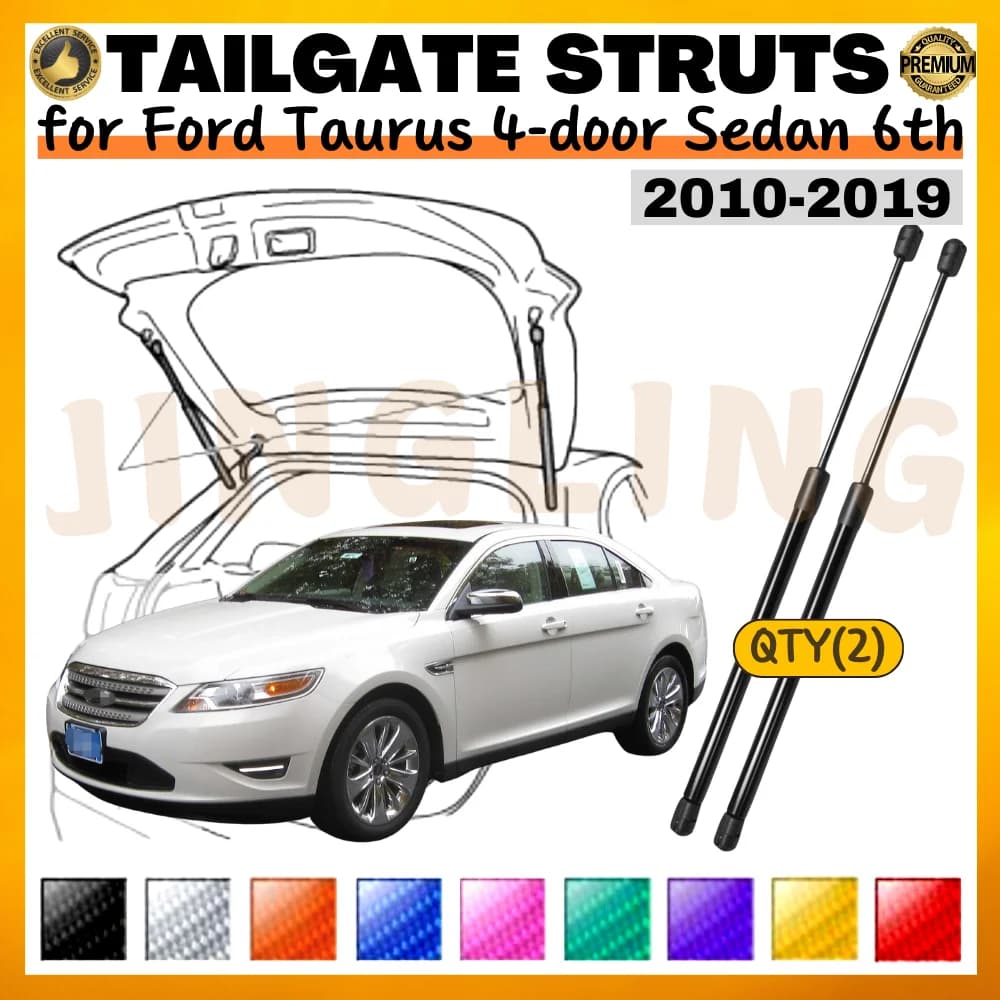 Qtà(2) Ammortizzatori per bagagliaio per Ford Taurus berlina a 4 porte 2010-2019 senza spoiler Ammortizzatori per portellone posteriore Supporti di sollevamento Molle a gas