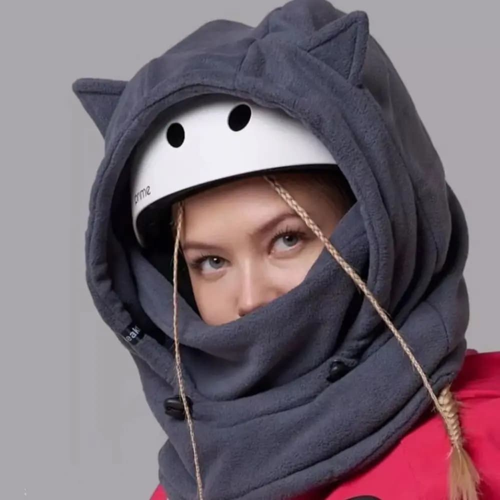 Windproof Ski Balaclava Ear Protection Cold Weather Motorcycle Helmet Hat Thermal Cap Warm Snowboard Hooded Hat Headgear