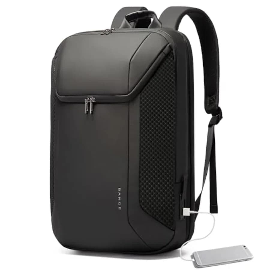 Zaino smart business impermeabile per laptop, adatto a laptop da 15.6-17.3 pollici con porta di ricarica USB 3.0, per uomo e donna
