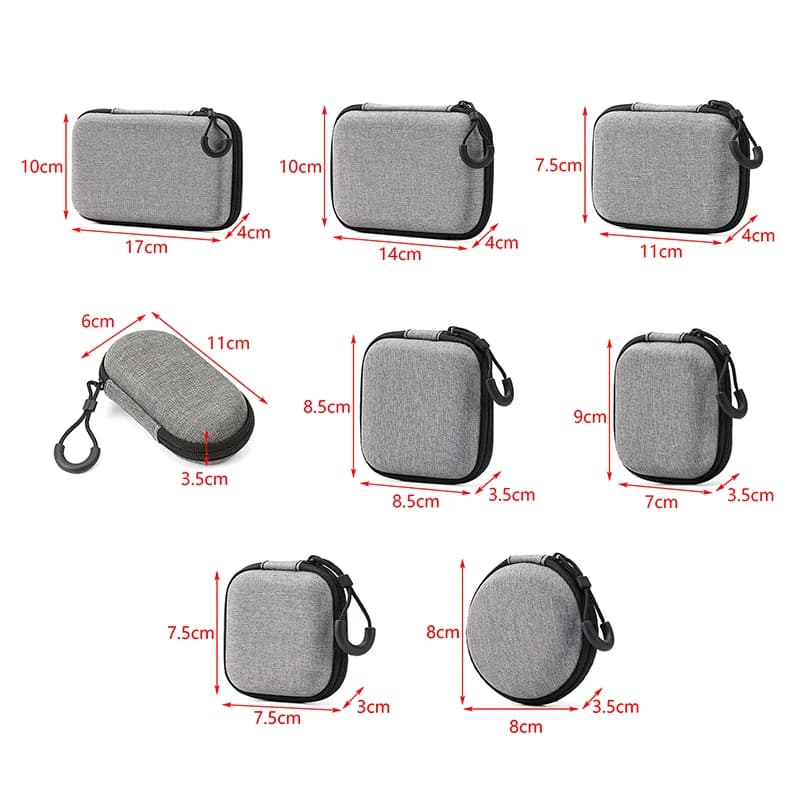 NUOVA Custodia Portatile Antiurto per Cuffie, Borsa per Auricolari, Custodia Rigida per Accessori Auricolari, Schede di Memoria e Cavi USB