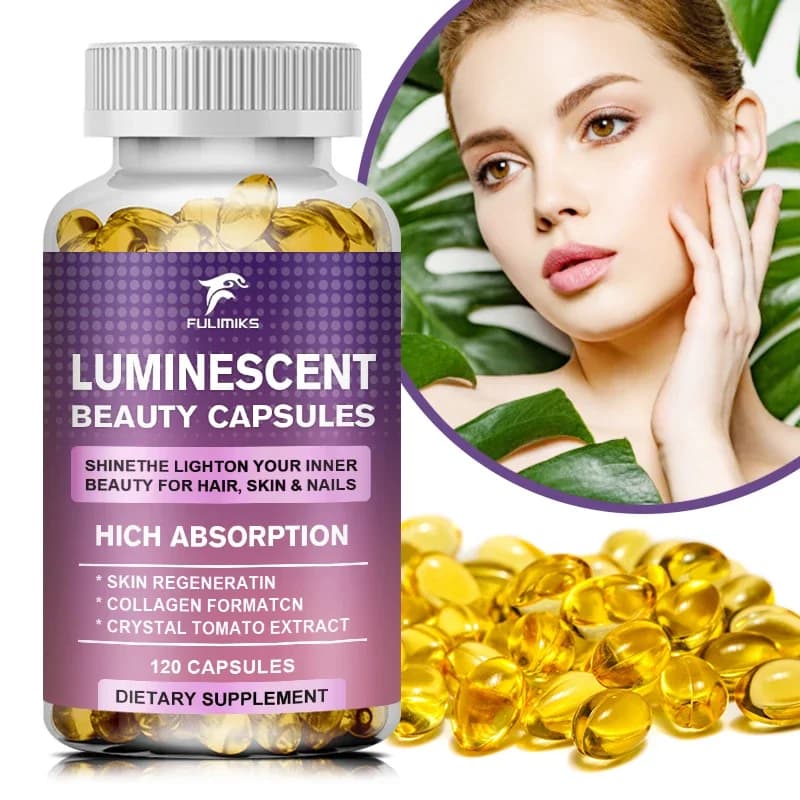 Luminescent Beauty Capsules Full Body White Lycopene White, glutathione, niacinamide, vitamin E&C, hydrolyzed collagen capsules
