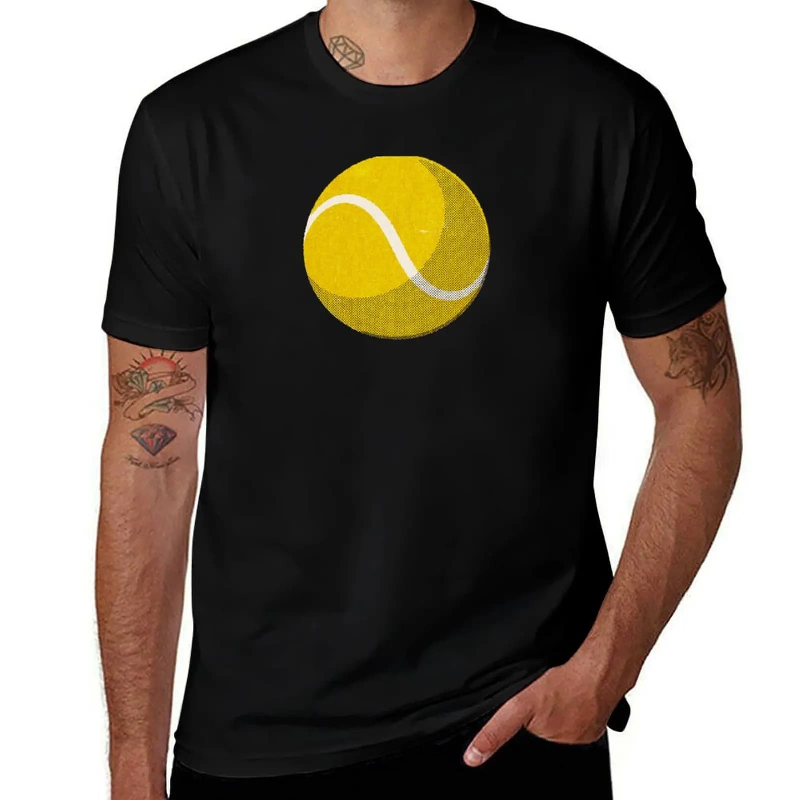 BALLS / Tennis (Grass Court) T-Shirt Work Short Sleeve Cotton Top T-Shirt