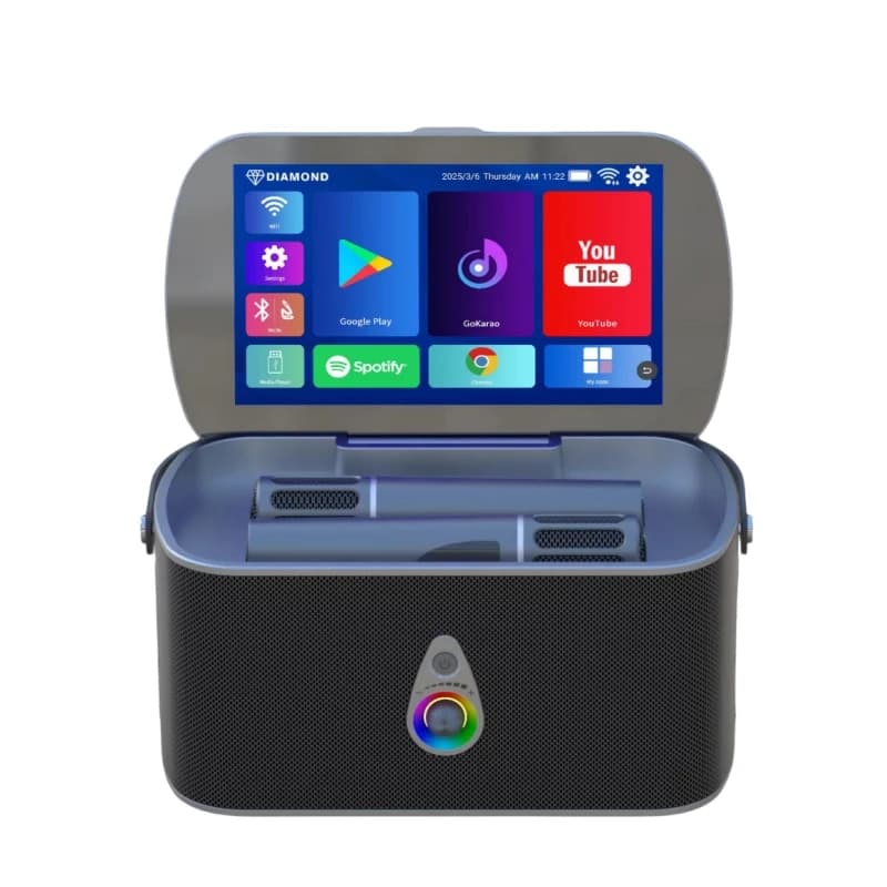 Macchina per Karaoke Diamond Audio-DM-D6 con Schermo Touch HD, Wi-Fi, Microfono