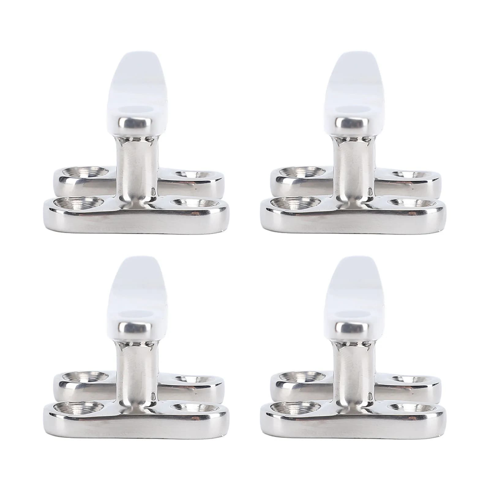 4pcs 4in Boat Tie Down Cleat 316 Stainless Steel Polished OEM Deck Rope for Speedboat Yacht Marine Part