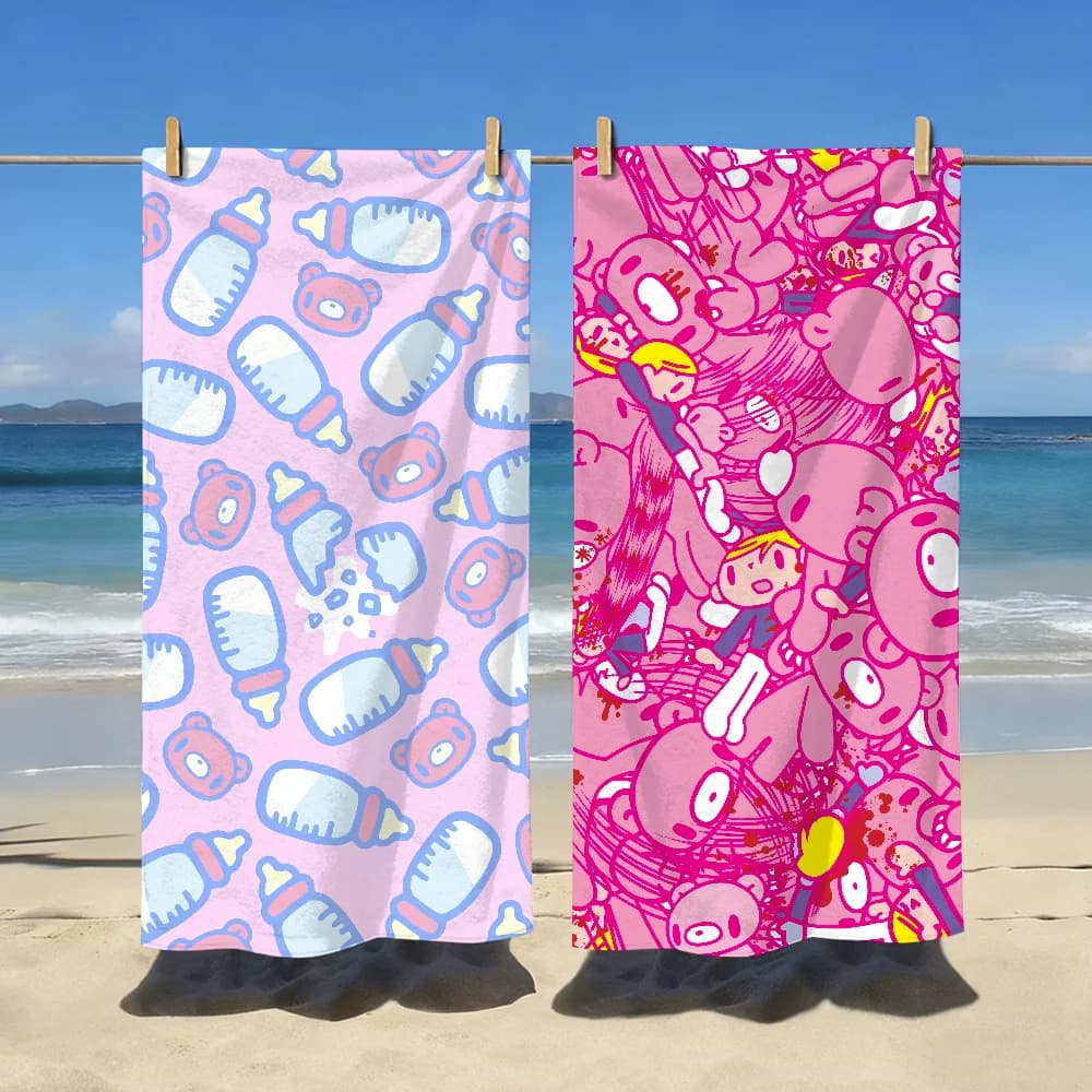 Asciugamano alla moda G-Gloomy-Bear, carino e morbido, ideale come regalo per piscina, viaggi, palestra, doccia, campeggio, sport, ad asciugatura rapida, grande, per la spiaggia