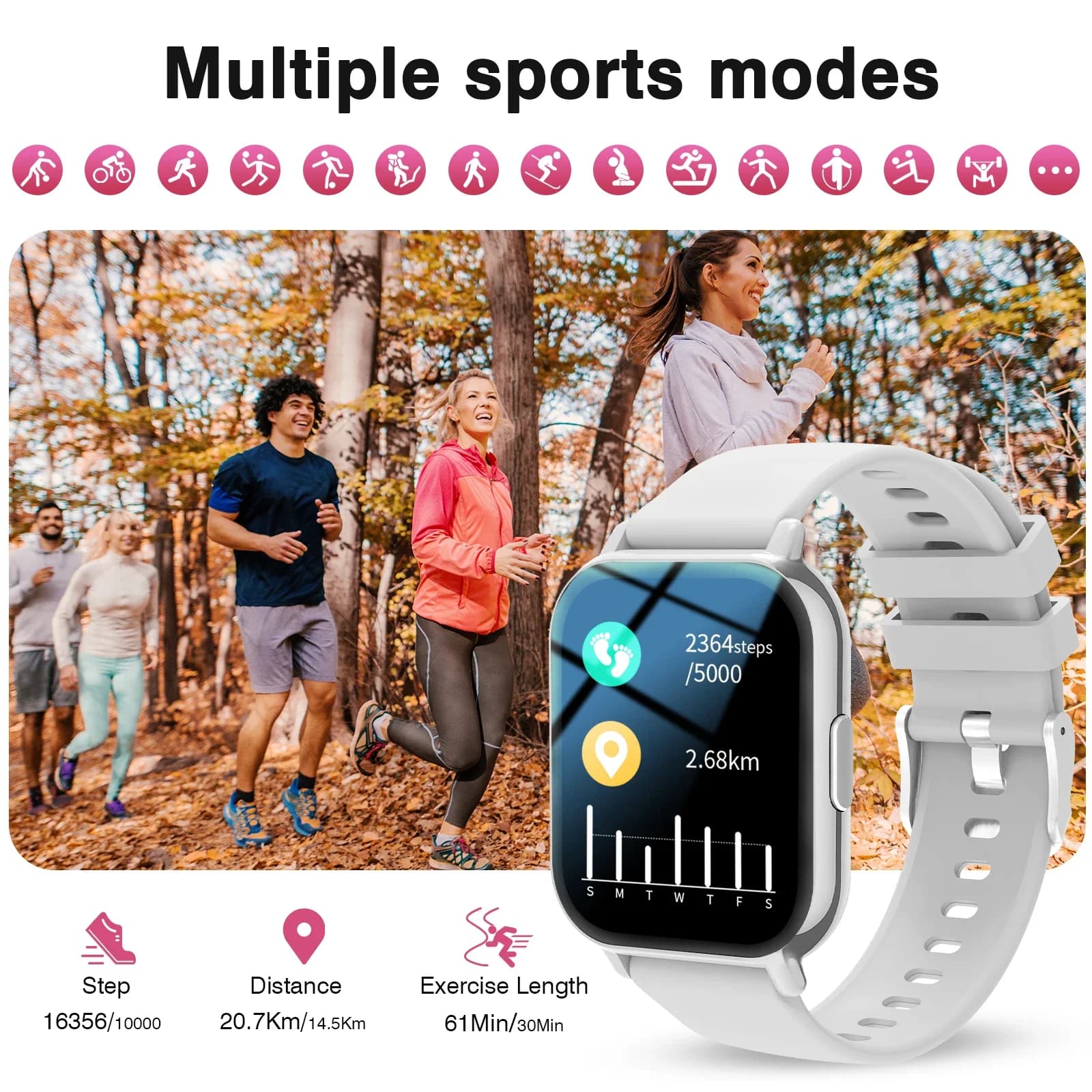 Smartwatch Calling New Popular Wireless Charging Men BT Call Women Sport Step And Calorie Tracking Smartwatch For IOS Android