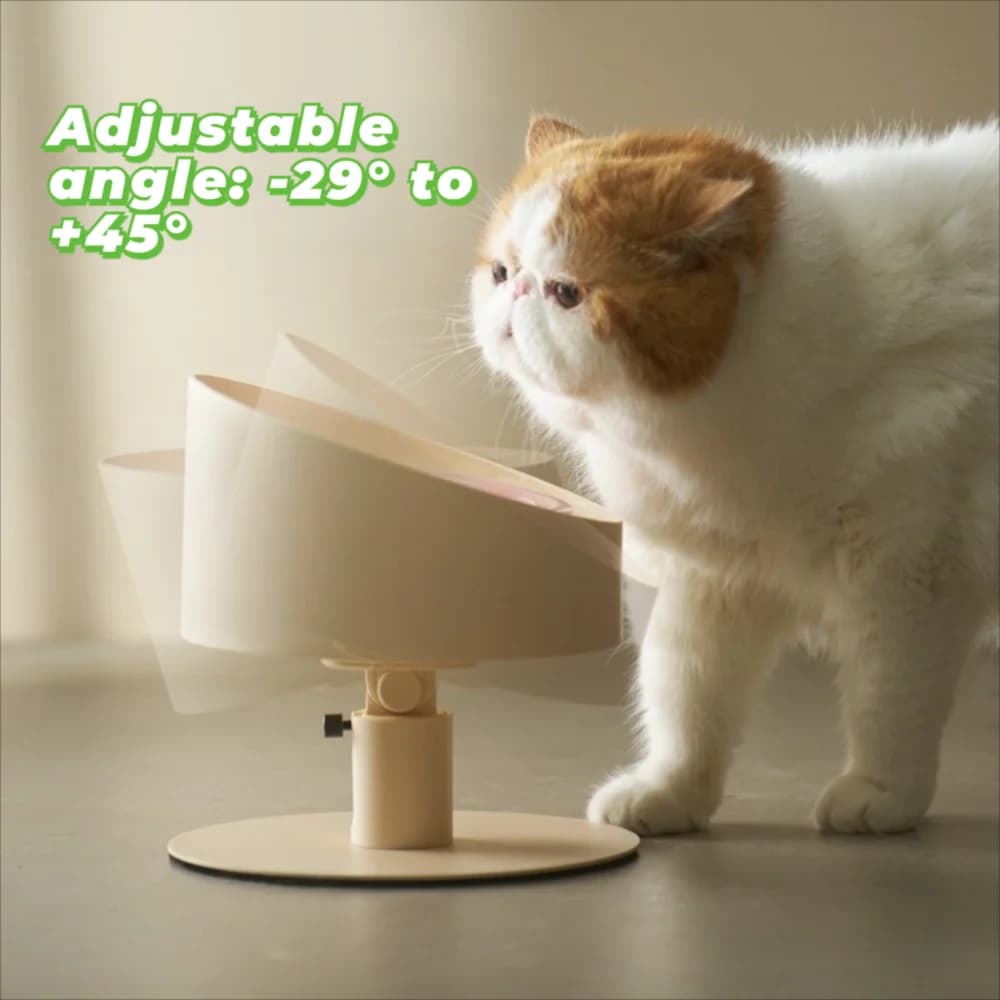 Ciotola per Gatti Regolabile in Ceramica, Protezione Collo, Antiscivolo, a Forma di Fiore, Anti-Vomito, per Cibo e Acqua, Accessori per Animali Domestici