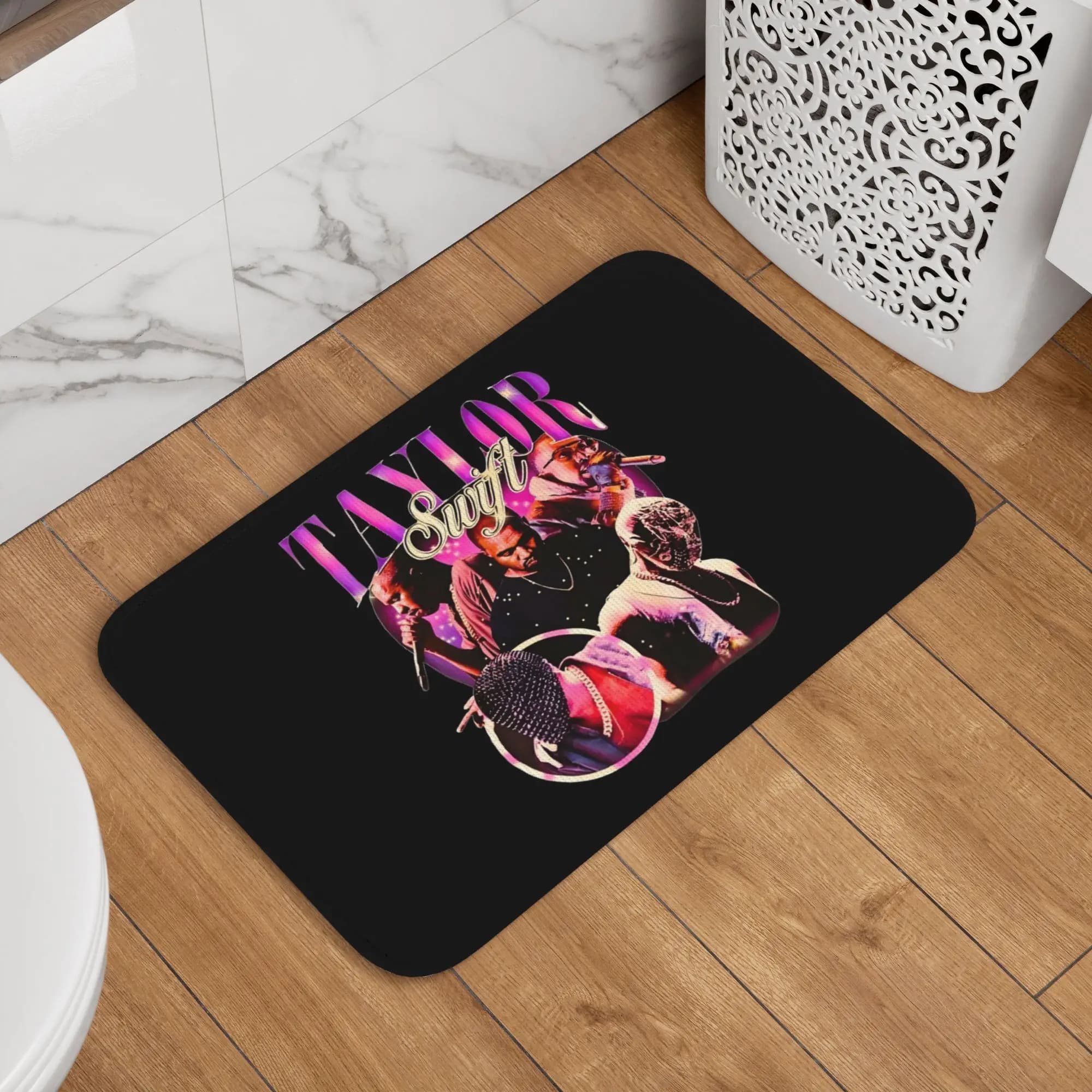 Tappetino personalizzato per rapper e cantanti, divertente, Kanye West, antiscivolo, per cucina, bagno, giardino, 40*60 cm