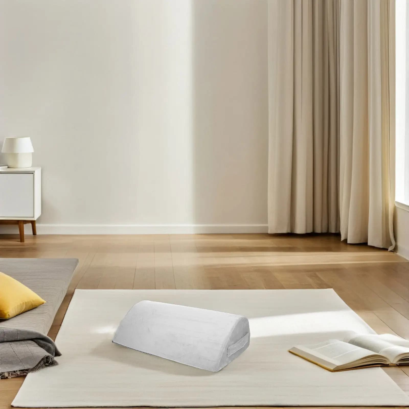 Poggiapiedi in Memory Foam Portatile, Design Ergonomico a Goccia, Base Antiscivolo, Cuscino per Piedi da Scrivania, Fodera Lavabile, per Ufficio, Casa, Viaggio
