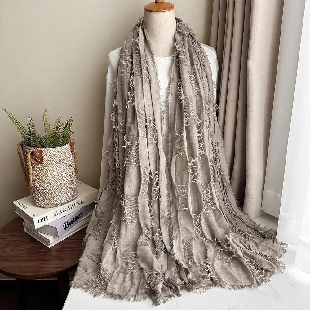 New Retro Ruins Style Scarf Gothic Soft Apocalyptic Scarves Hip Hop Style Cotton Linen Steampunk Shawl Wrap Outdoor