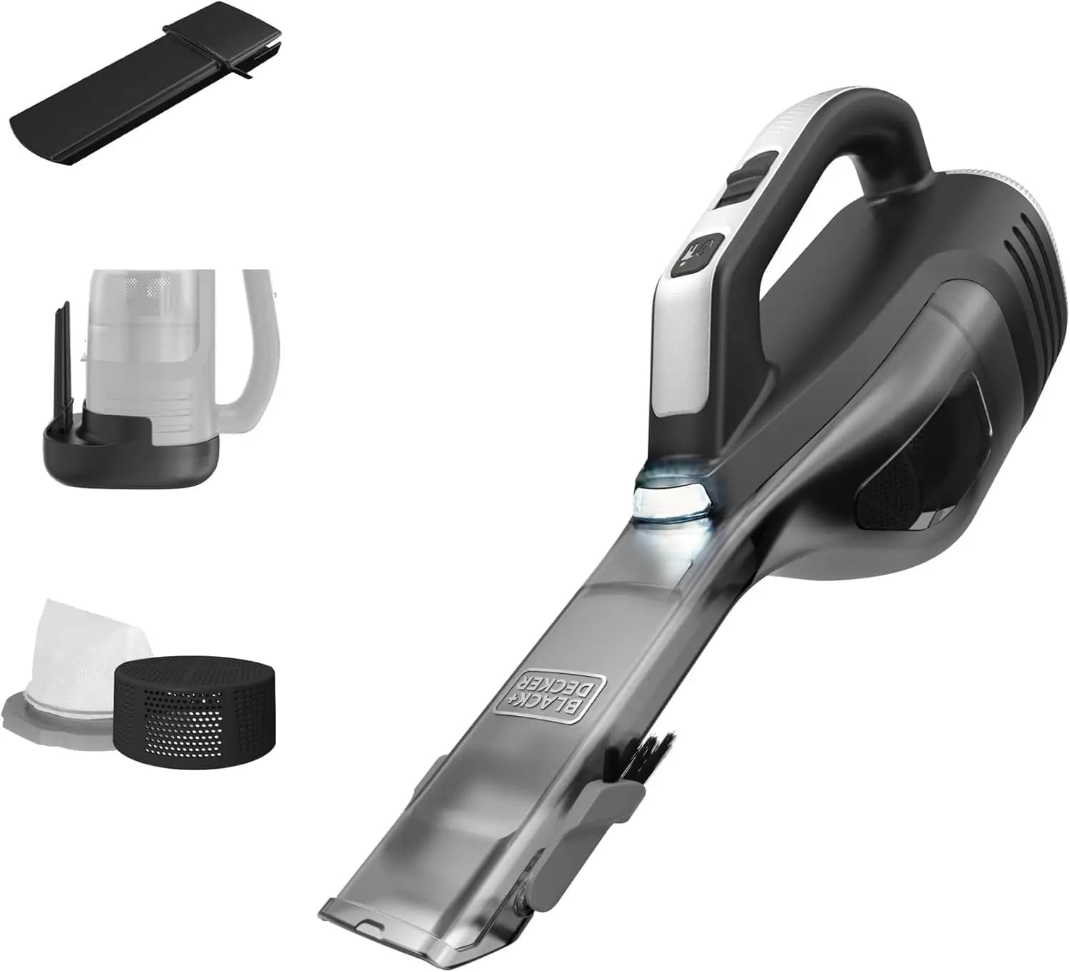 Aspirapolvere portatile senza fili con luce LED, lunga durata, ricaricabile per la pulizia di casa e auto