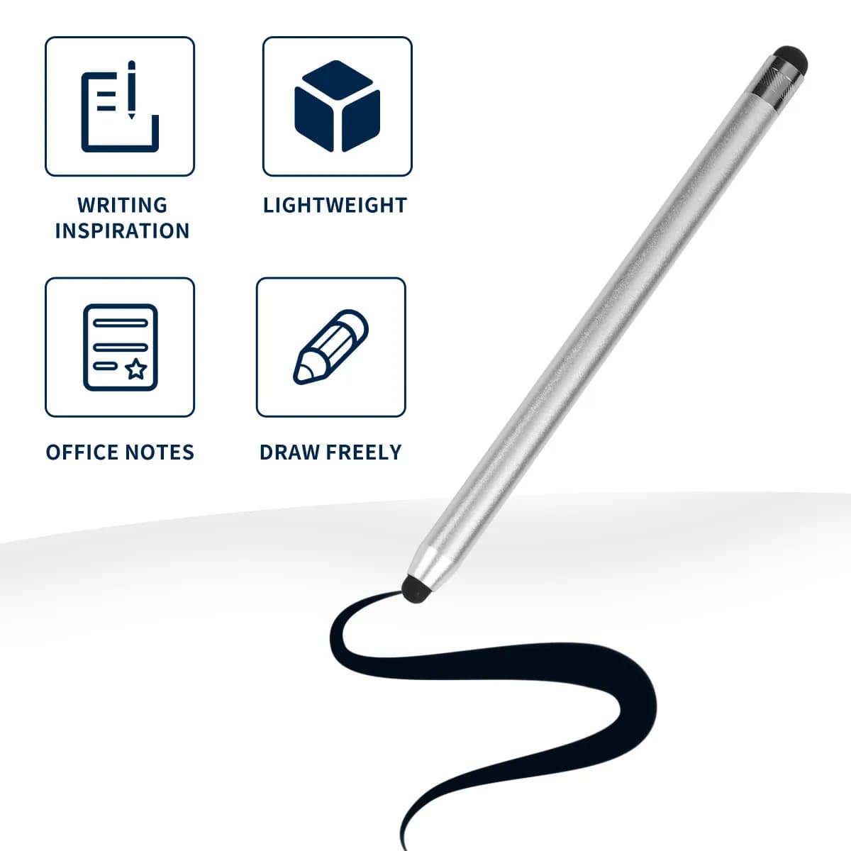 2 Penne Capacitive per Touch Screen, Stilo per Telefoni e Tablet, Scrittura Fluida per Giochi, Email, Appunti e Disegno