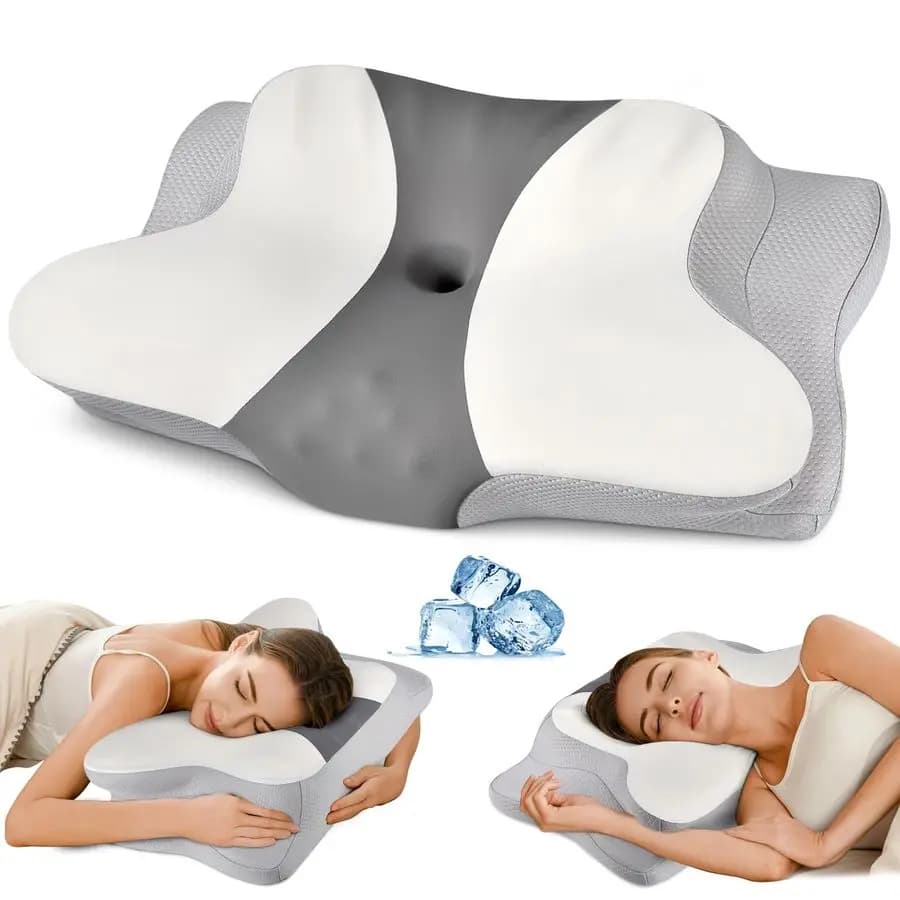 Ergonomic Bearing to Relieve Column Pain, Sleeping Pillow on Adult Flask, Reinforcing Memory Foam Neck