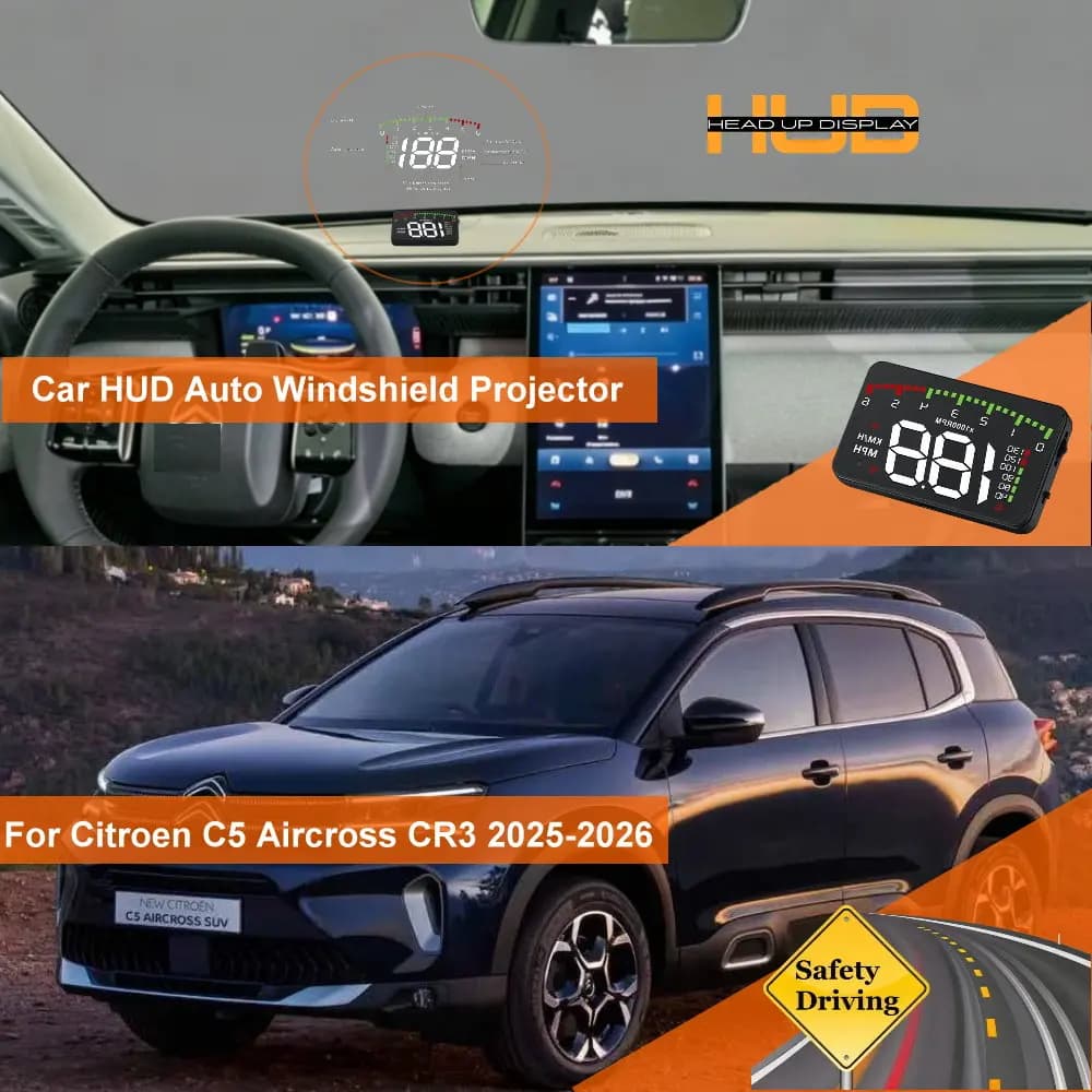 Car Head Up Display HUD For Citroen C5 X 2021-2026 Aircross C84 2017-2025 CR3 2025-2026 Auto Windshield Projector Accessories