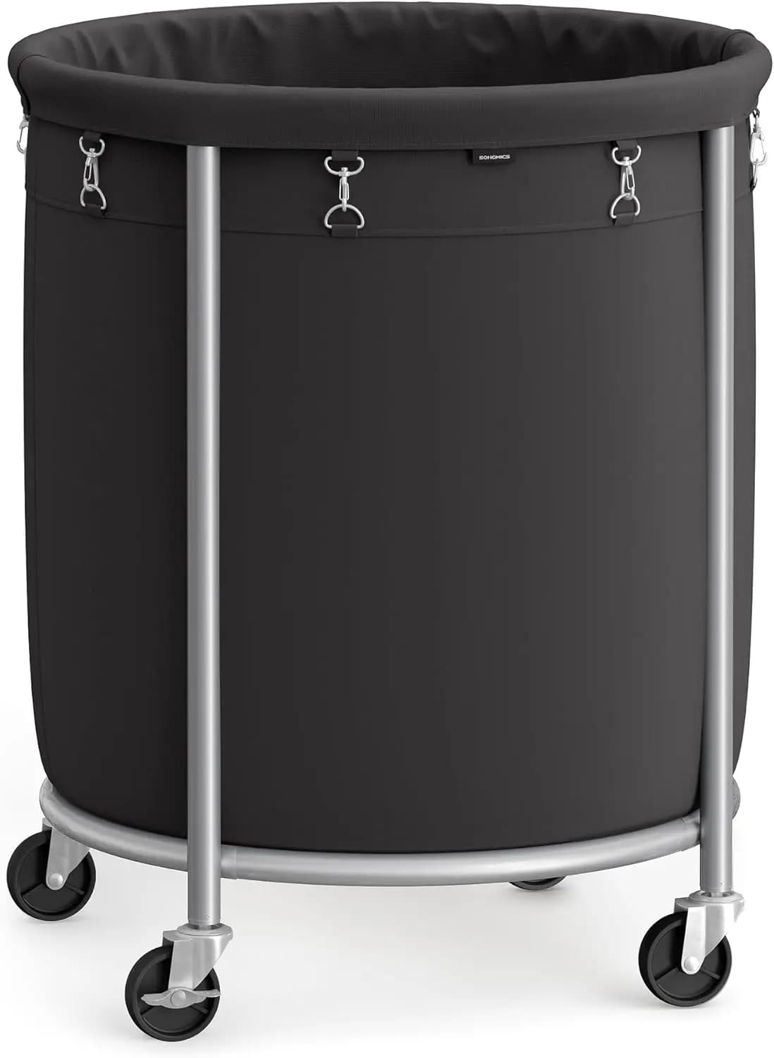 Basket for Bucato from 190 L (50.2 Gallons) with Wheels, Rolling Wall Cart Resistant with Steel Frame and Removable Bag