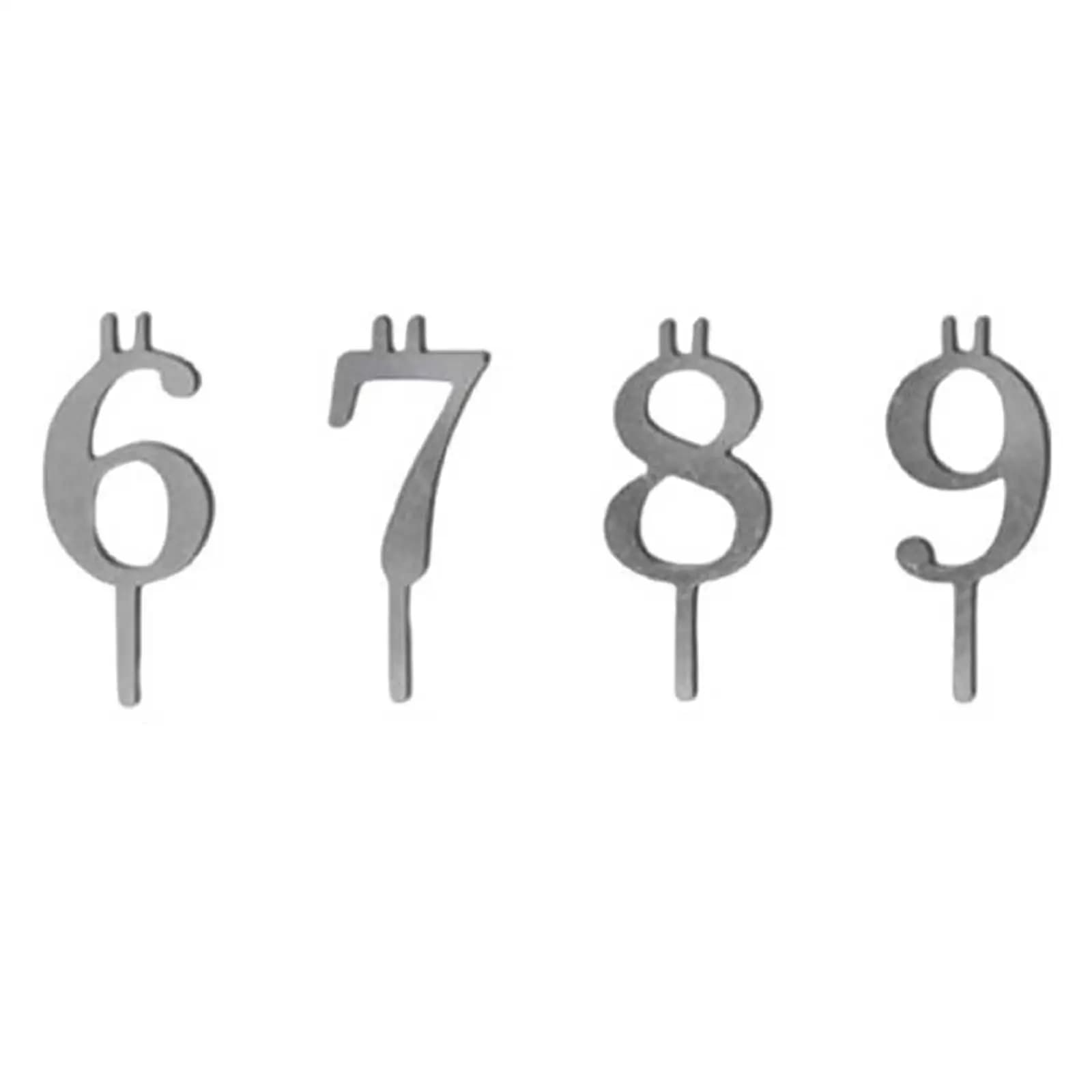 Set di Portacandele Digitali Riutilizzabili per Torte di Compleanno, Numeri da 0 a 9, Candele in Metallo per Anniversari e Celebrazioni