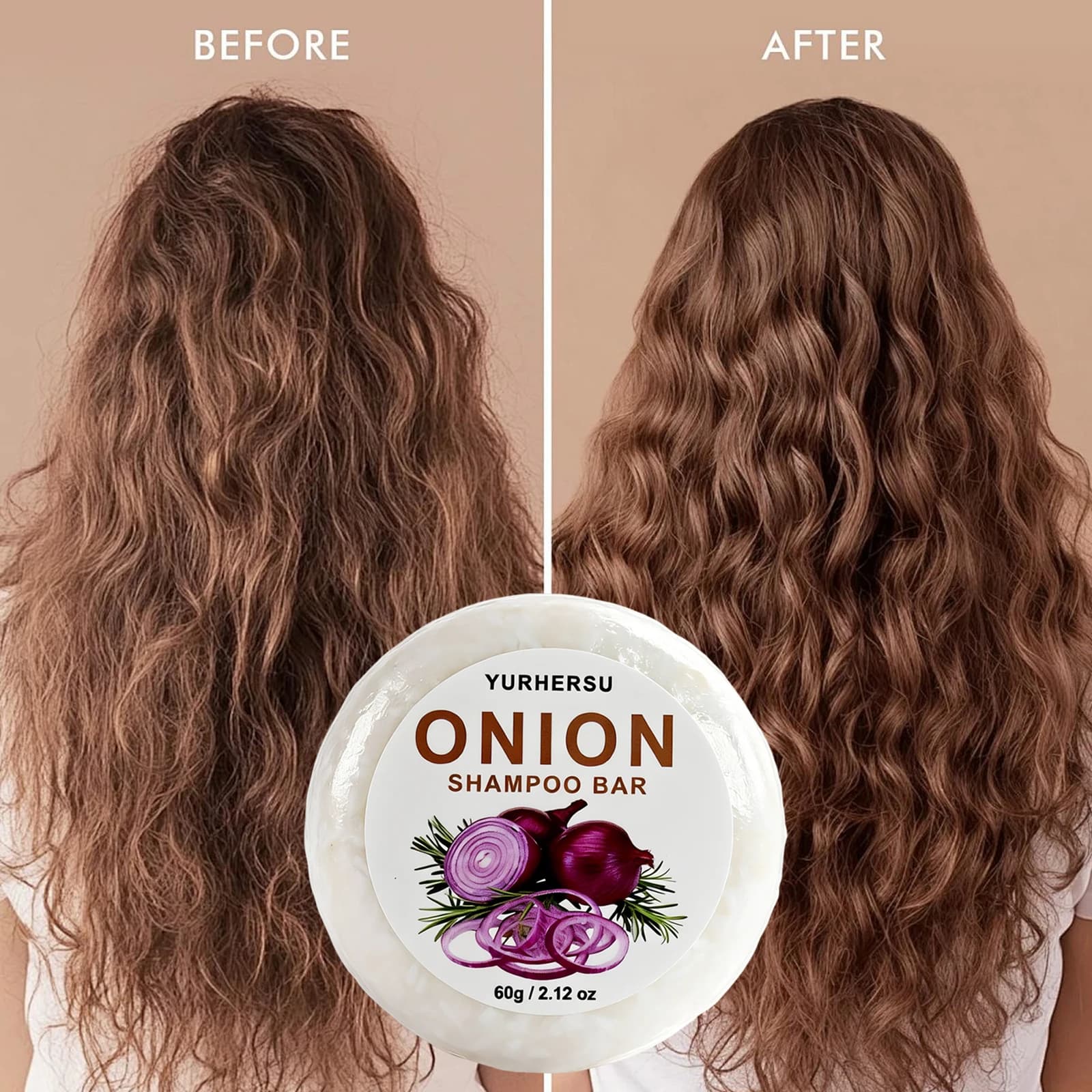 Vegan Solid Shampoo at Natural Cipolla Oil for Hair, Anti-Forphor, Oil Control, Double Repair Tips, Cuoio Capelluto, Solid Flavour for Dry Hair and Crespi