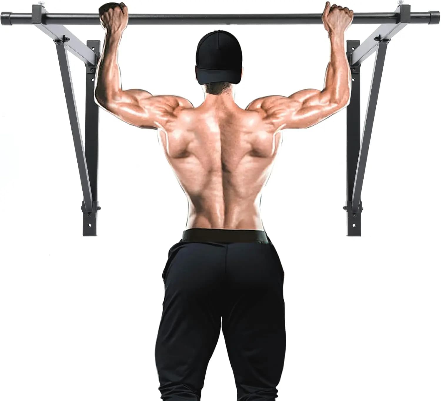 46 "barra per trazioni a parete per trazioni Heavy Duty Gym Workout Fitness Home Mount Fitness 500lbs