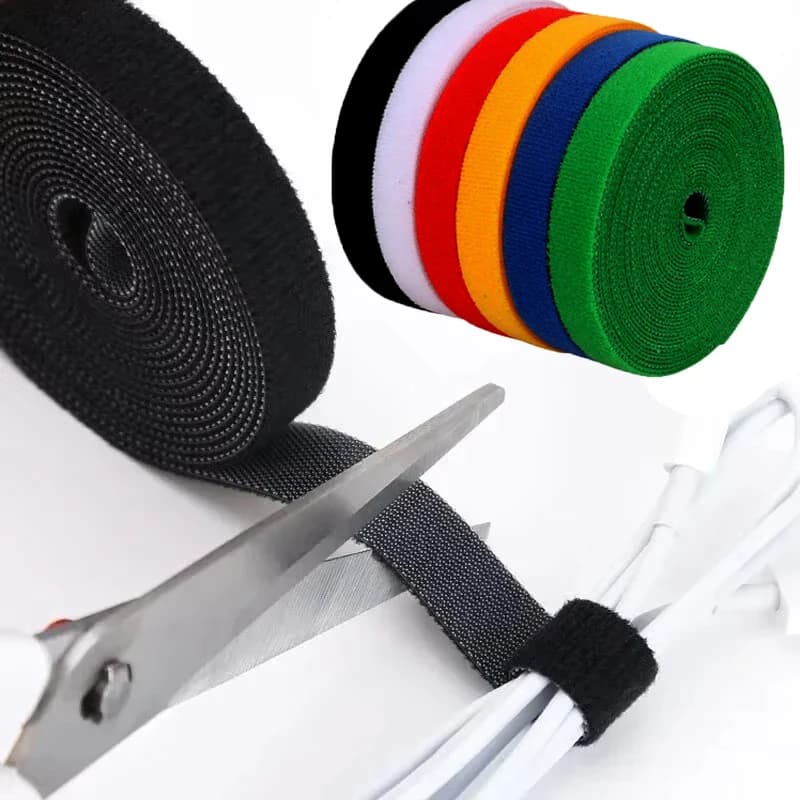 Nylon Plant Bandage Ties Black Green Garden Twine Plants Tie Velcro Fastener Tape Garden Hook Loop Bamboo Cane Wrap Support 5M