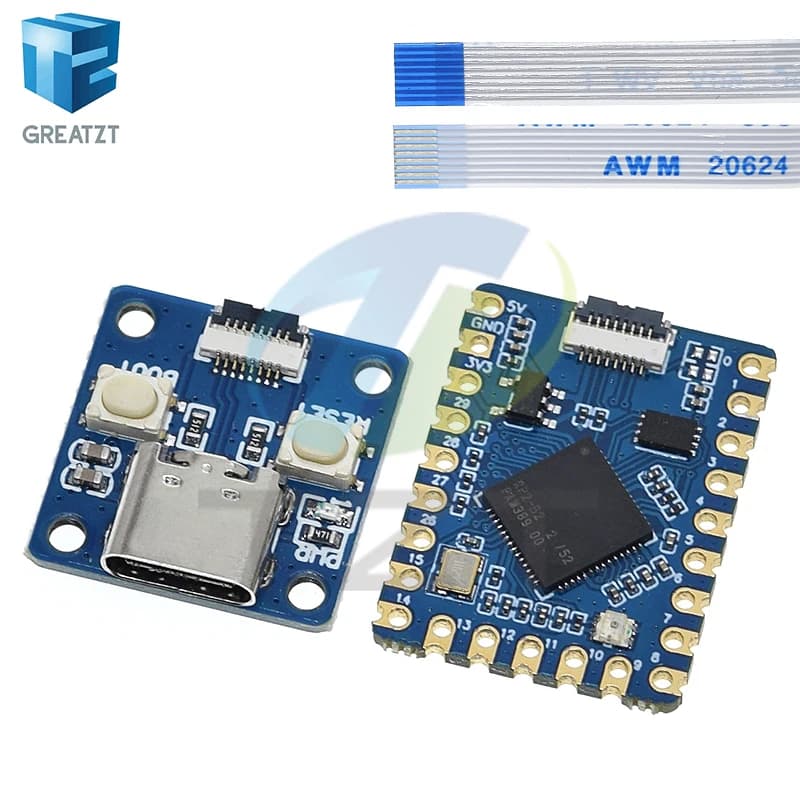 TZT RP2040-Tiny Development Board Module RP2040 For ZERO Raspberry Pi PICO USB Type C Interface 264KB SRAM 2MB Flash For Arduino
