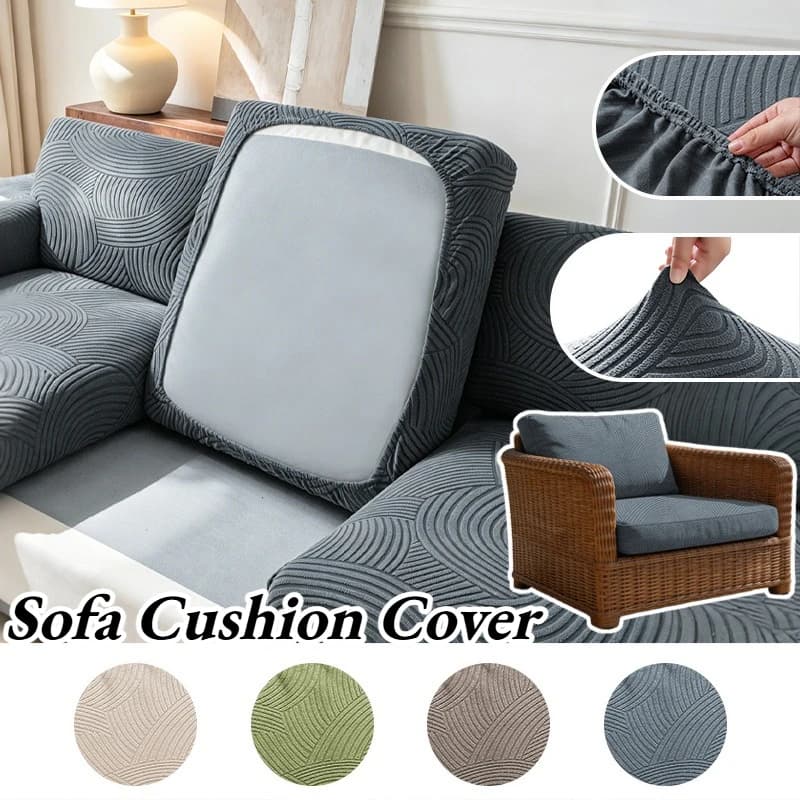 Set di Copricuscini Jacquard per Divano da Esterno, Fodere di Ricambio per Sedie da Giardino in Vimini, Protezione per Cuscini di Mobili da Terrazza