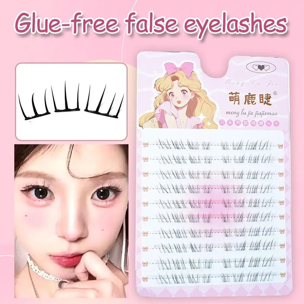 Ciglia finte autoadesive senza colla da donna Ciglia finte alate Applicare ciglia Occhi riutilizzabili ingranditi Occhi Easy Natural Manga Fluffy Thi H0U6