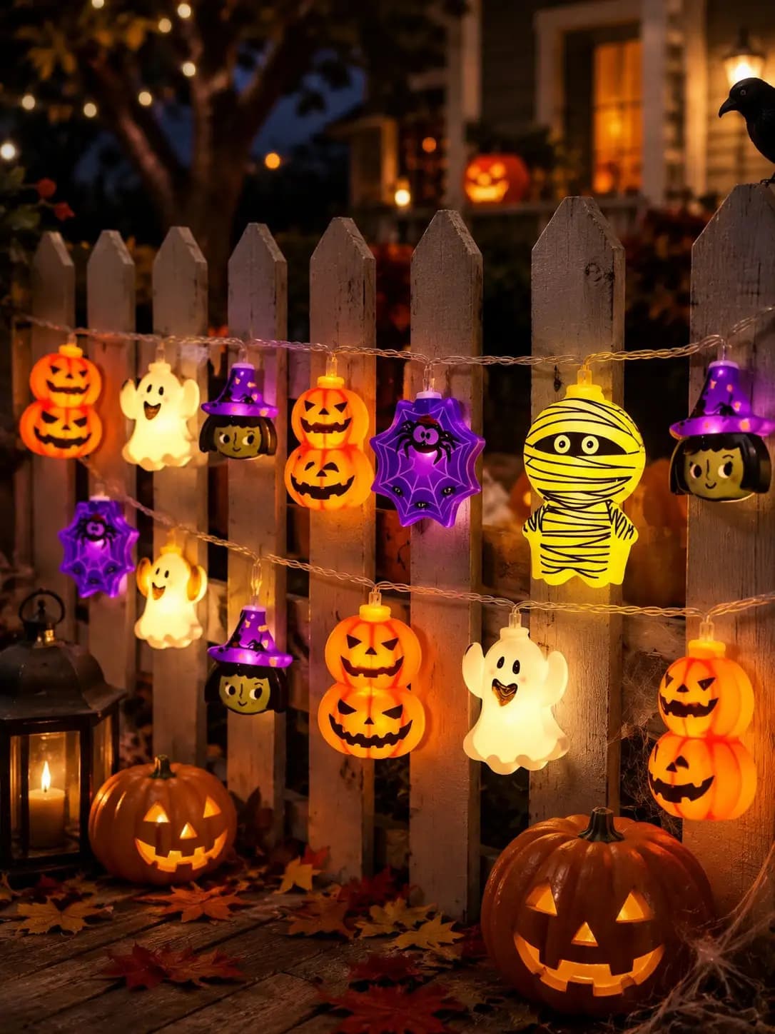 1pc Halloween Decorative String Lights, Halloween Window Decoration, Battery Operated (Batteries Not Included), LED Halloween String Lights, Halloween Ghost Lights, Halloween Outdoor Decoration, Halloween Decoration, Halloween SH260509173843661689902
