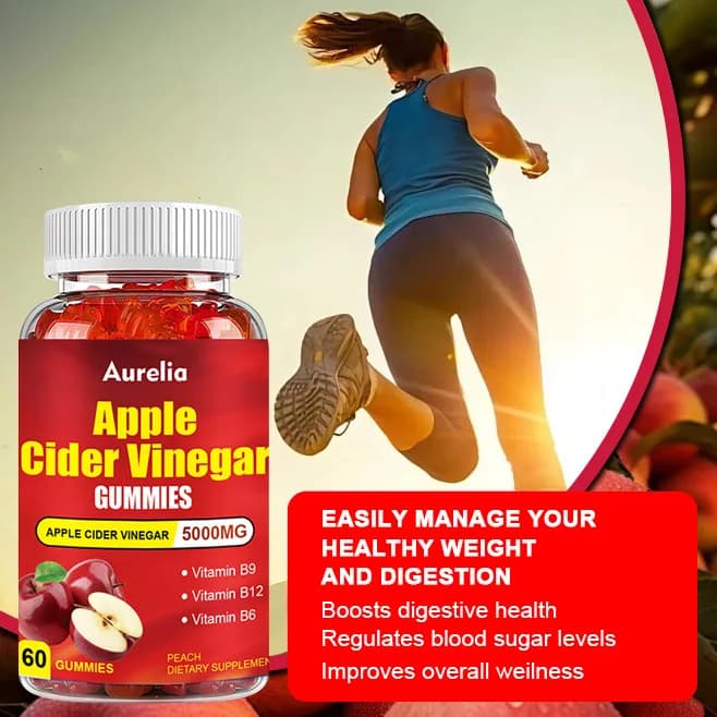 Apple vinegar gums promote digestion and metabolism, improve skin health, increase appetite and supplement vitamins
