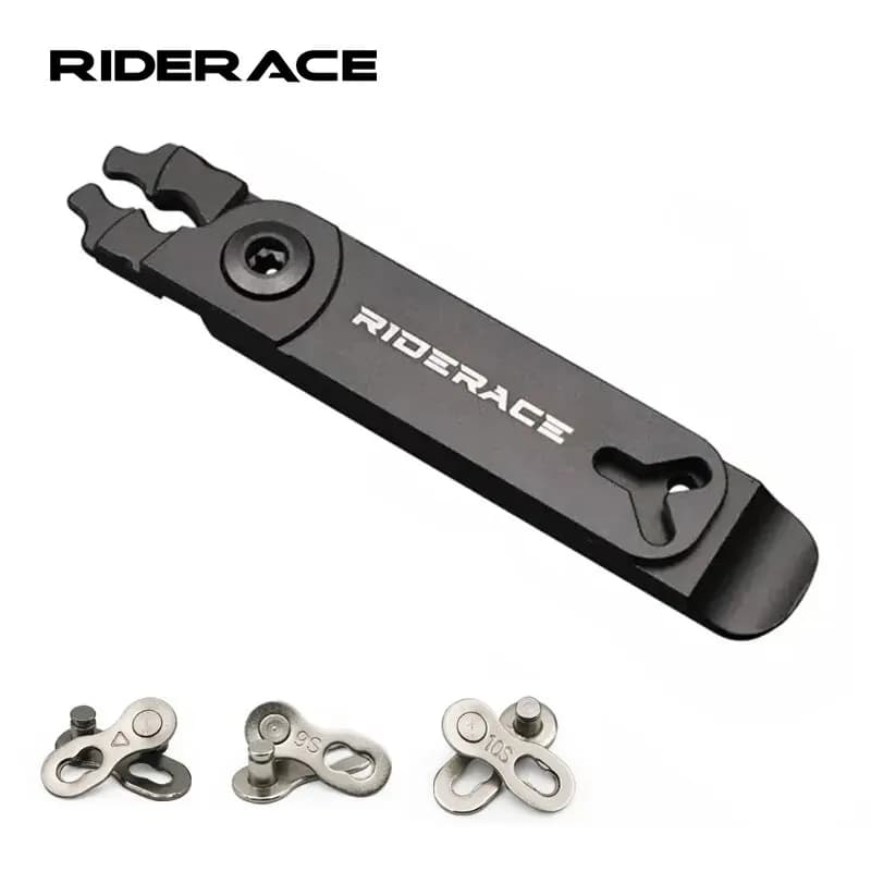 RIDERACE Pinza per maglie catena per bicicletta Mini MTB Bike Rimozione rapida Installa pinza Ciclismo Fibbia catena Apri Chiudi Morsetto Strumenti di riparazione