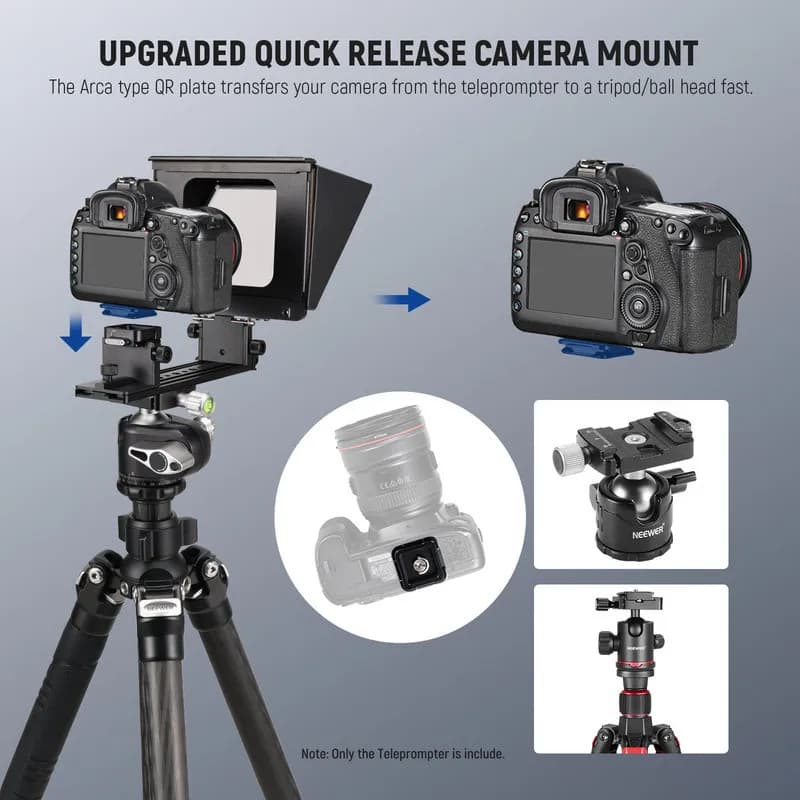 NEEWER X1 Pro II 9" HD Teleprompter with RT113 glass beam divider DSLR