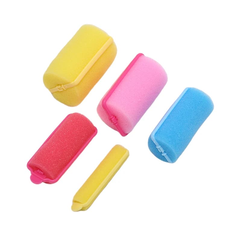 di1 set of magic foam rollers for hair care, soft hair curling for vintage styling lo