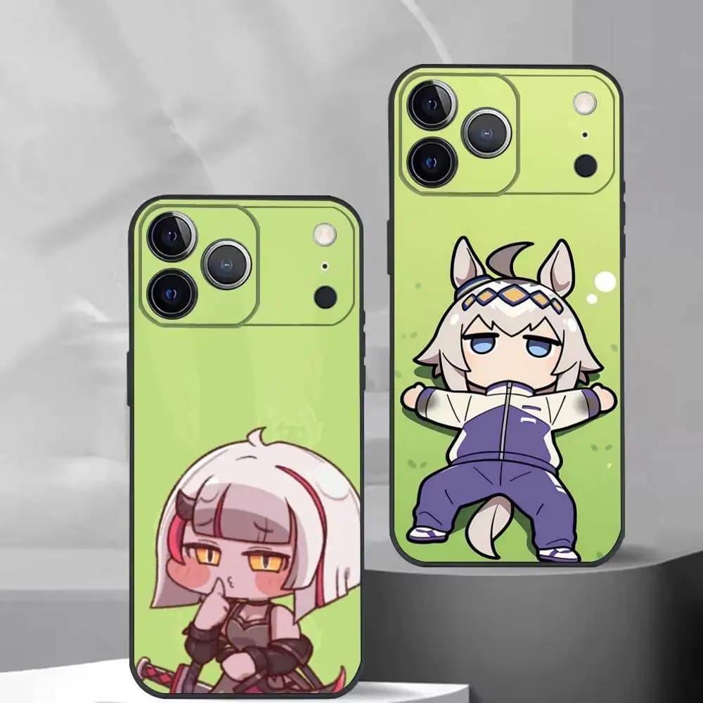 Cover per iPhone Game T-Trickcal C-Chibi Go in morbido silicone nero per iPhone 17, 16, 15, 14, 13, 12, 11 Plus, Pro Max, XS