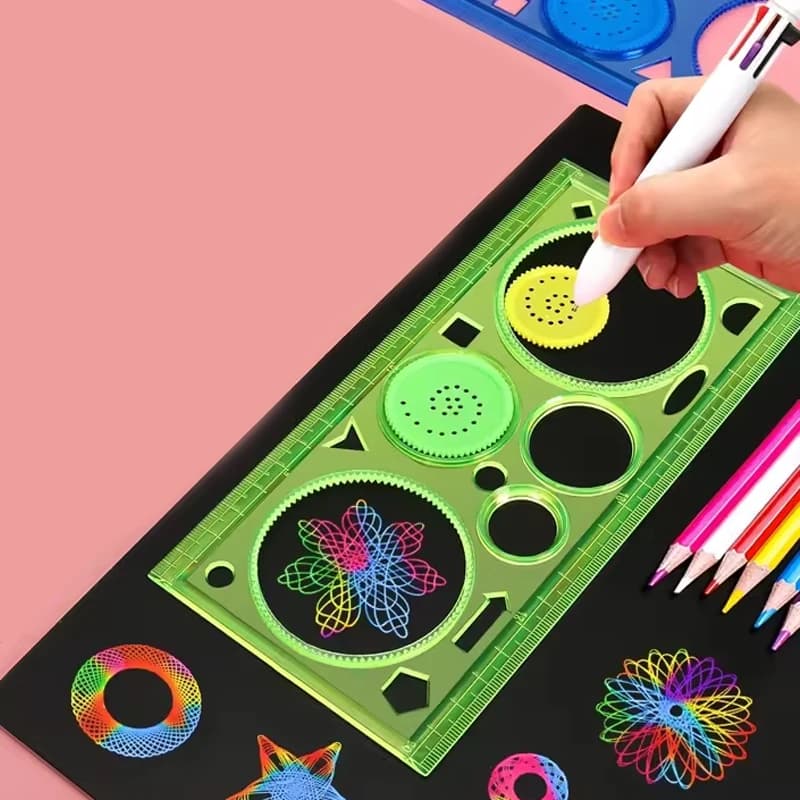 Spirograph Multi-forma Painting Folder Magic Design Model Oval Geometric Curved Pattern ZYF Multi-functional Stationery Gifts