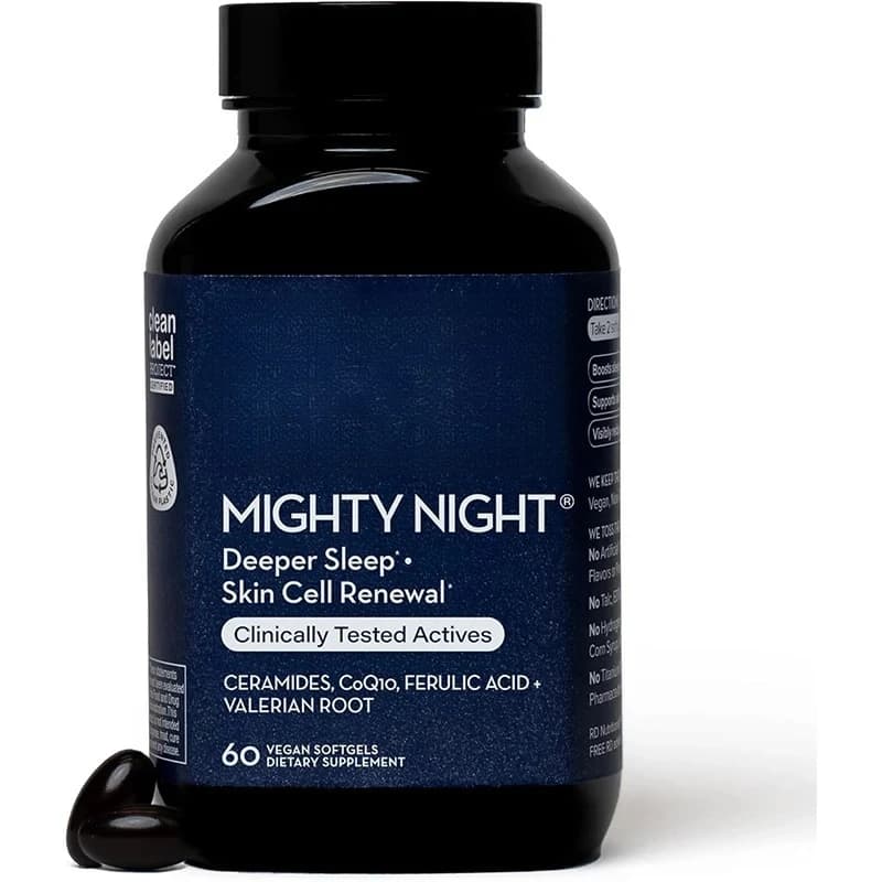 Night Skin Supplement+Coenzyme Q10 promotes skin cell renewal - Vitamin Night Beauty of women (60 capsules)