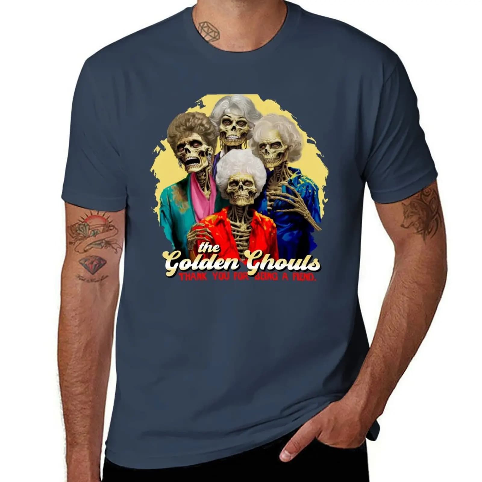 Golden Ghouls: Thank you for being part of a monstrous experience. T-shirt casual streetwear style short sleeves