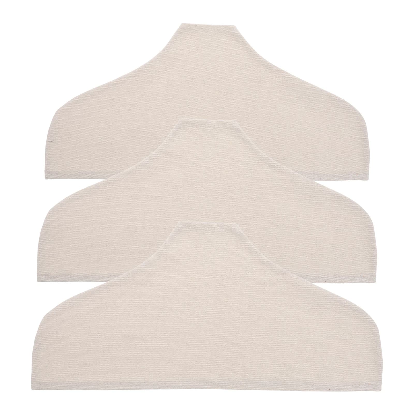 Set of 3 Dust Covers in Cotton and Natural Linen, Beige and White Anti-slip Covers, Cover for Dresses in the Wardrobe