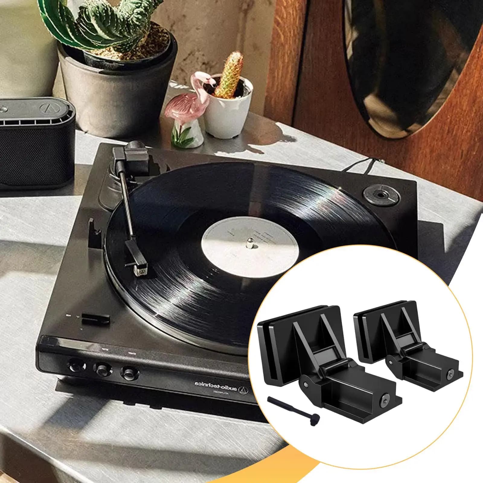 2 Pezzi Coperchio Antipolvere per Giradischi con Cerniera di Sicurezza Nero per TN400, Ricambi, Protezione, Regalo, Componente per Giradischi per Dischi in Vinile