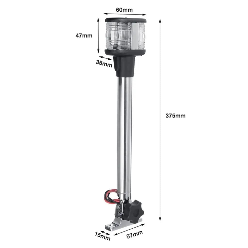 Lampada di Navigazione per Barche LED, Kit Luce Ancora a 360 Gradi, 12V, Acciaio Inossidabile, Accessorio Marino Moderno