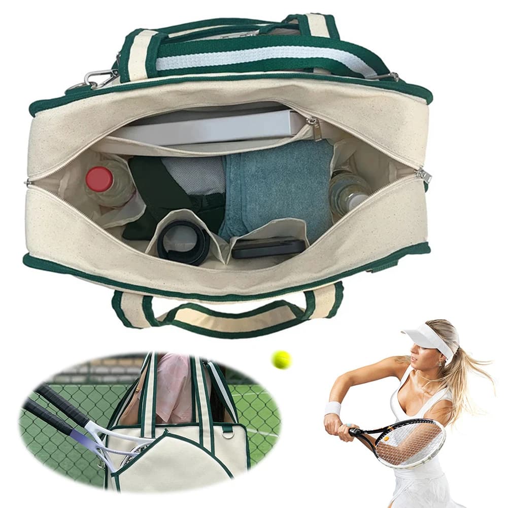 Borsa a Tracolla per Racchetta da Tennis, Grande Borsa Sportiva Impermeabile per Tennis e Pickleball, per Uomini e Donne